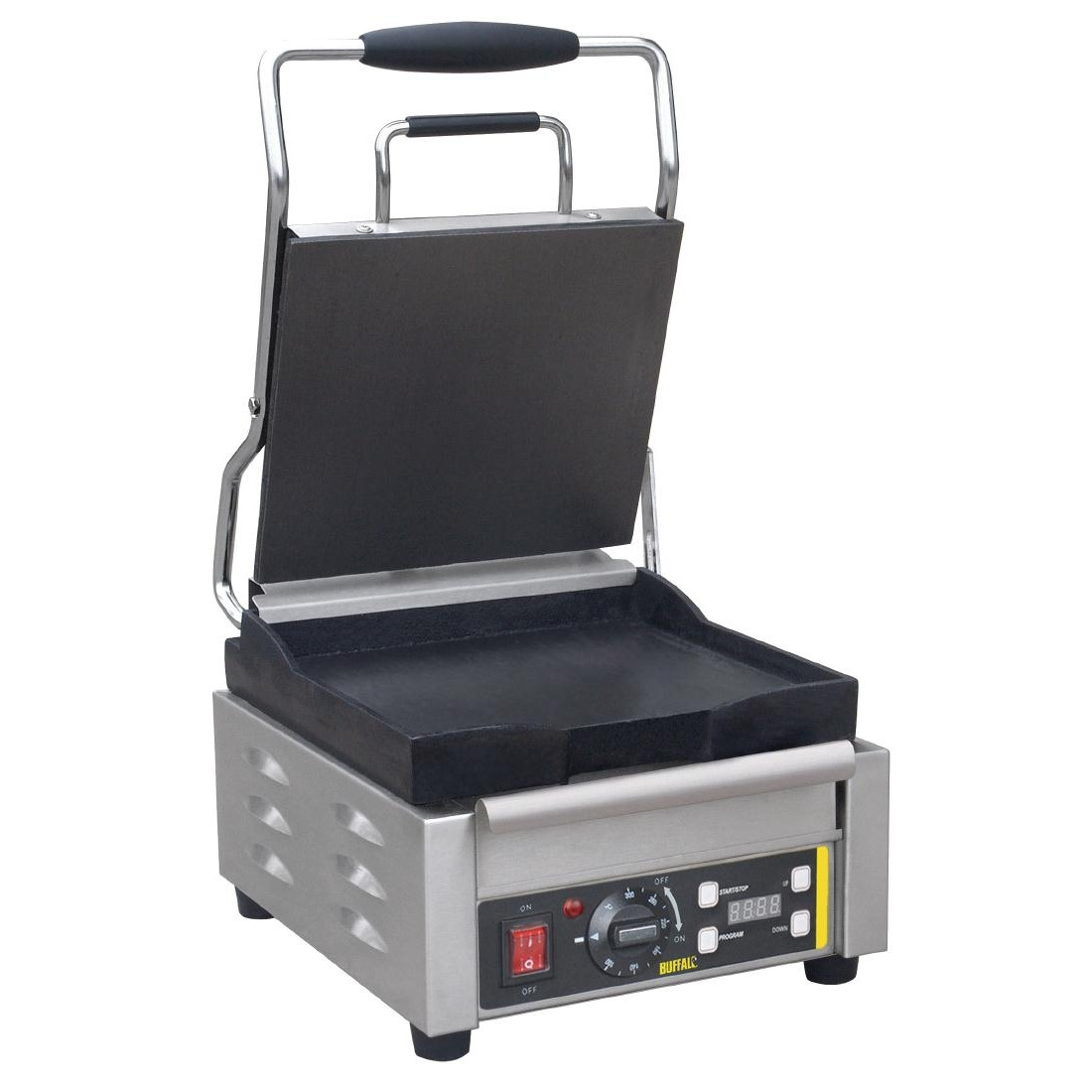 Buffalo Single Contact Grill Flat Plates Buffalo Panini Contact Grills Panini and Contact Grills Cooking Equipment