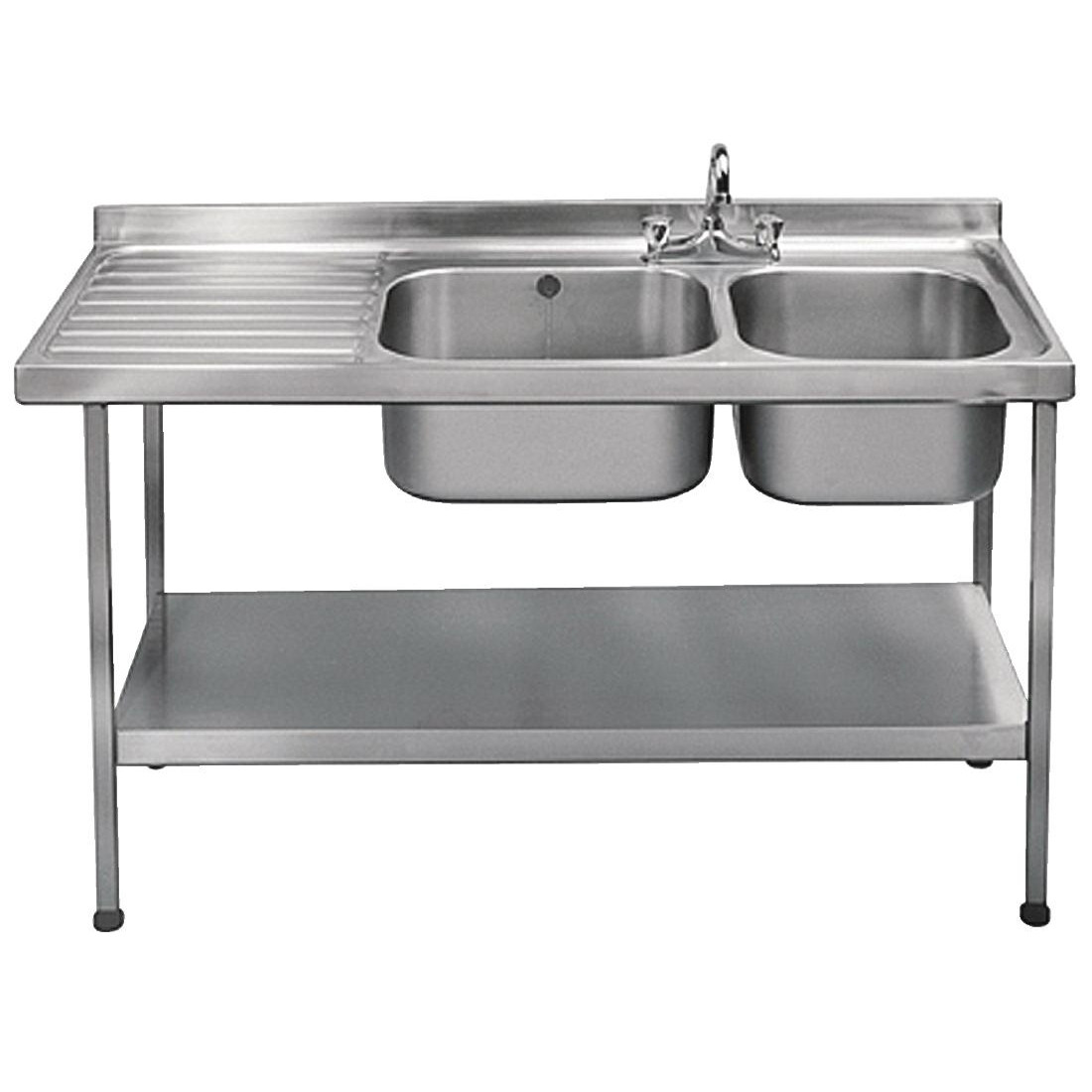 Franke Sissons Self Assembly Stainless Steel Double Sink Right