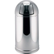 Heavy Duty Stainless Steel Bullet Bin, 34 litre. Self closing stainless steel door.