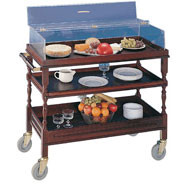 Multi-Purpose Trolley, Sturdy castors with wipe clean laminate tops.