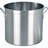 Stock Pot, 18.9 litre. 30cm diameter x 27.6cm depth. Aluminium body and base. Lids sold separately.