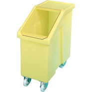 Mobile Ingredient Bin, Yellow. 65 litre capacity.