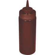 Squeeze Sauce Bottle, Brown. Capacity: 35oz.