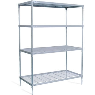 4 Tier Nylon Coated Wire Shelving 1700x 1175x 491mm