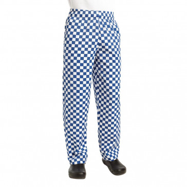 Chef Works Unisex Easyfit Chefs Trousers Big Blue Check 2XL