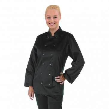 Whites Vegas Unisex Chefs Jacket Long Sleeve Black XL