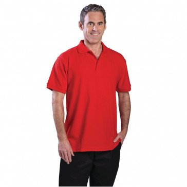 Unisex Polo Shirt Red M