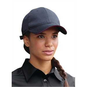 Colour by Chef Works Cool Vent Baseball Cap Black with Merlot