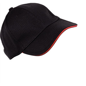Colour by Chef Works Cool Vent Baseball Cap Black with Red