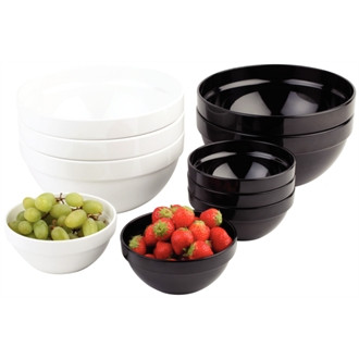 Valencia Black Melamine Bowl 9"