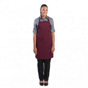 Colour by Chef Works Bib Apron Merlot