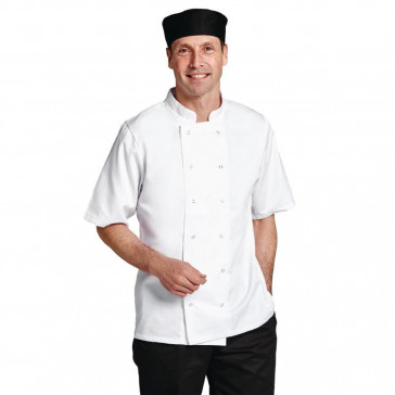 Whites Boston Short Sleeve Chefs Jacket White L No Pocket