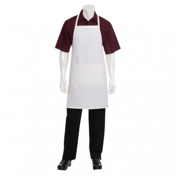 Chef Works Waffle Weave Bib Apron White