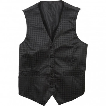 Uniform Works Unisex Polka Dot Waistcoat Black XS