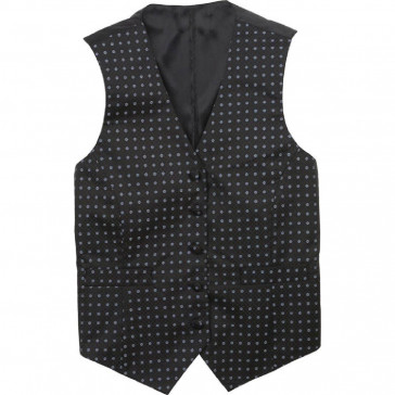 Uniform Works Unisex Dot Waistcoat Blue M