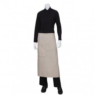 Chef Works Soho Wide Bistro Apron with Pocket Natural