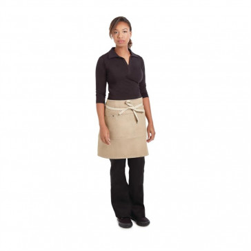 Chef Works Urban Austin Denim Half Bistro Apron Natural