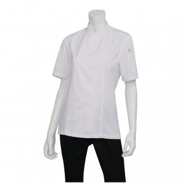 Chef Works Womens Springfield Zip Chefs Jacket White L