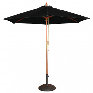 Bolero Round Parasol 3m Diameter Black