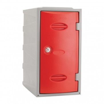 Extreme Plastic Single Door Locker Camlock Red 600mm
