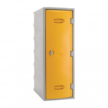 Extreme Plastic Single Door Locker Hasp and Staple Lock Yellow 900mm
