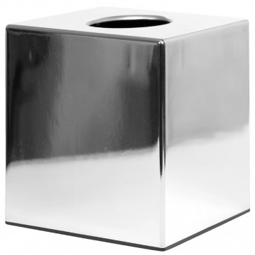 Chrome Cube Tissue Holder