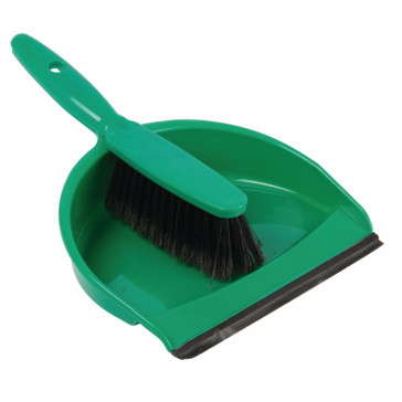 Jantex Soft Dustpan and Brush Set Green