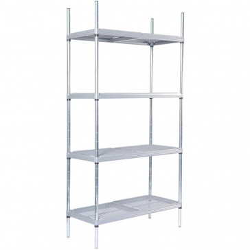 Craven 4 Tier Nylon Coated Wire Shelving With Pads 1700x1475x391mm