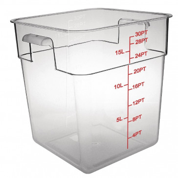 Vogue Polycarbonate Square Storage Container 15Ltr