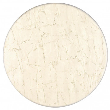 Werzalit Round Table Top Marble Bianco 800mm