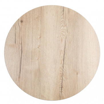 Compact Exterior Round Table Top Natural Vintage Oak 600mm