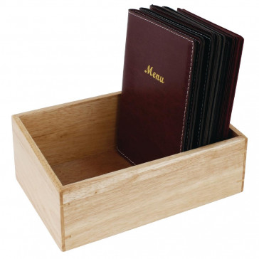 Olympia Wooden Menu Holder Box A5