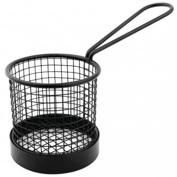 Olympia Mini Fryer Basket Black with Handle