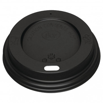Fiesta Black Lid for Coffee Cups 8oz 1000 Pack