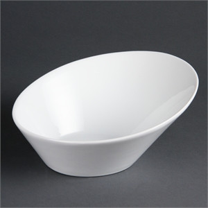 Olympia Whiteware Oval Sloping Bowls 254x 228mm