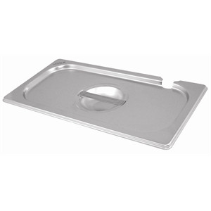 Vogue Stainless Steel 1/9 Gastronorm Notched Lid