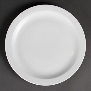 Olympia Whiteware Narrow Rimmed Plates 280mm