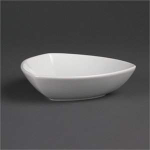 Olympia Whiteware Rounded Triangular Bowls 178mm