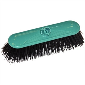 SYR Contract Broom Head Stiff Bristle Green 10.5in