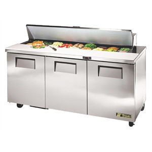 True Salad Prep Counter 3 Door 538Ltr TSSU-72-18