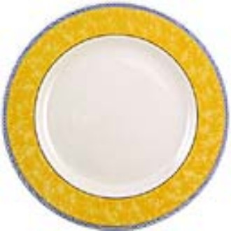 Churchill New Horizons Marble Border Classic Plates Yellow 165mm