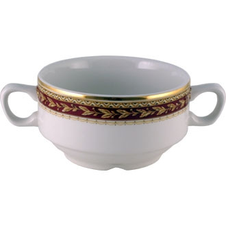 Churchill Nova Oxford Marone Handled Soup Bowls 398ml