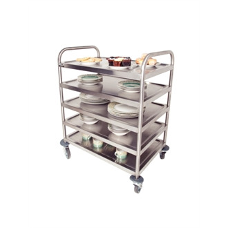 Craven 5 Level General Purpose And Cleaning Trolley With Brakes