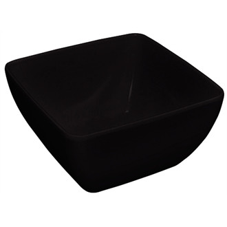 Curved Black Melamine Bowl 11"