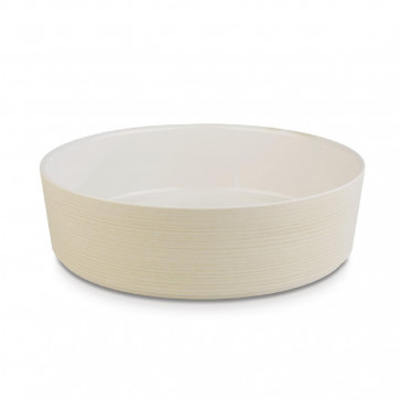 APS Plus Melamine Round Bowl Maple and Cream 4 Ltr