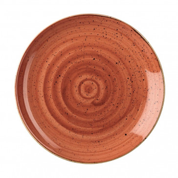 Churchill Stonecast Round Coupe Plates Spiced Orange 295mm