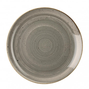 Churchill Stonecast Round Coupe Plates Peppercorn Grey 200mm