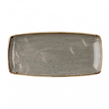 Churchill Stonecast Rectangular Plates Peppercorn Grey 295 x 150mm