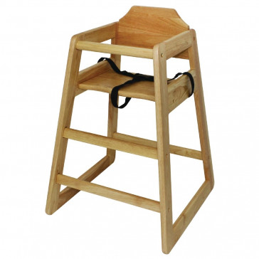 Bolero Wooden Highchair Natural Finish