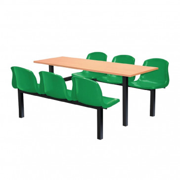 Bolero Six Seater Side Access Canteen Unit Beech and Green